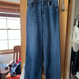 H&M Blue Flare Wide Leg Jeans